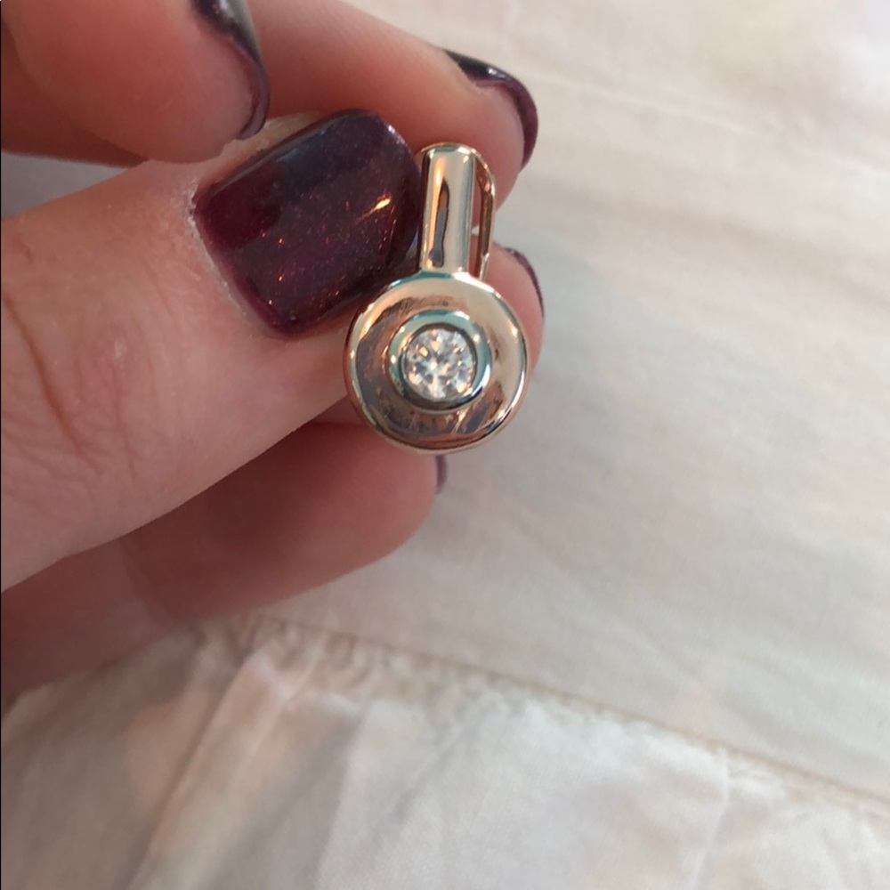 Jewelmint Rose Gold Earrings with Silver Center